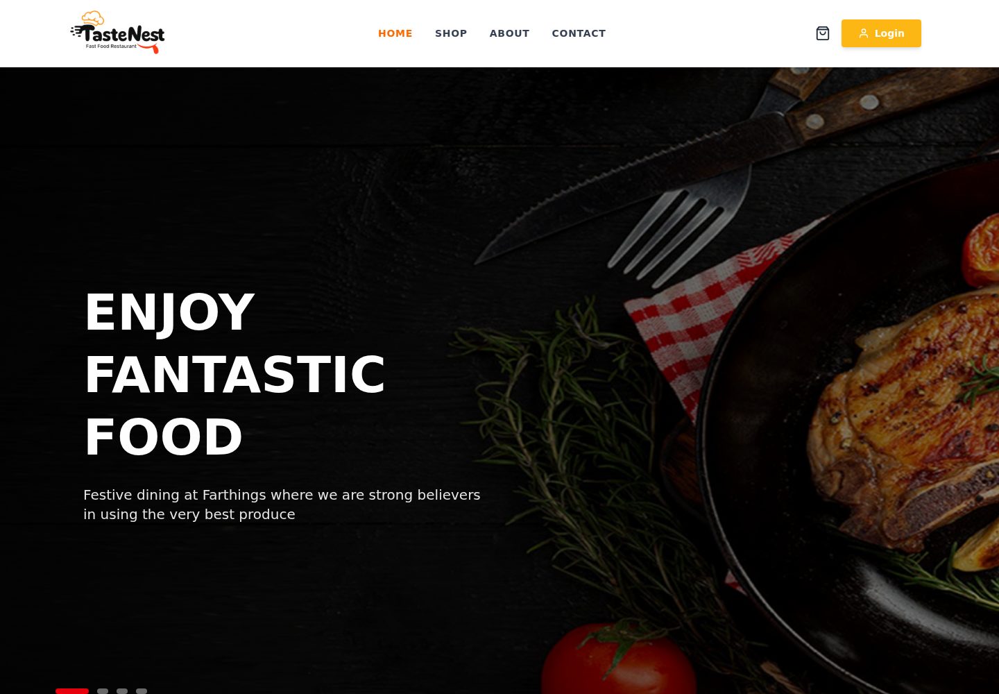 restaurant-menu-template · Desktop homepage