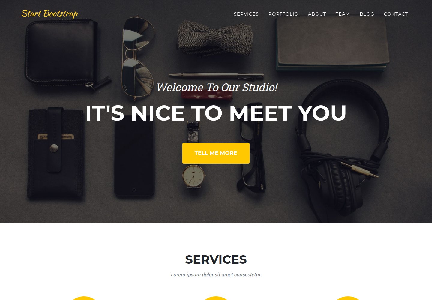 jekyll-startbootstrap-agency 网站模板截图