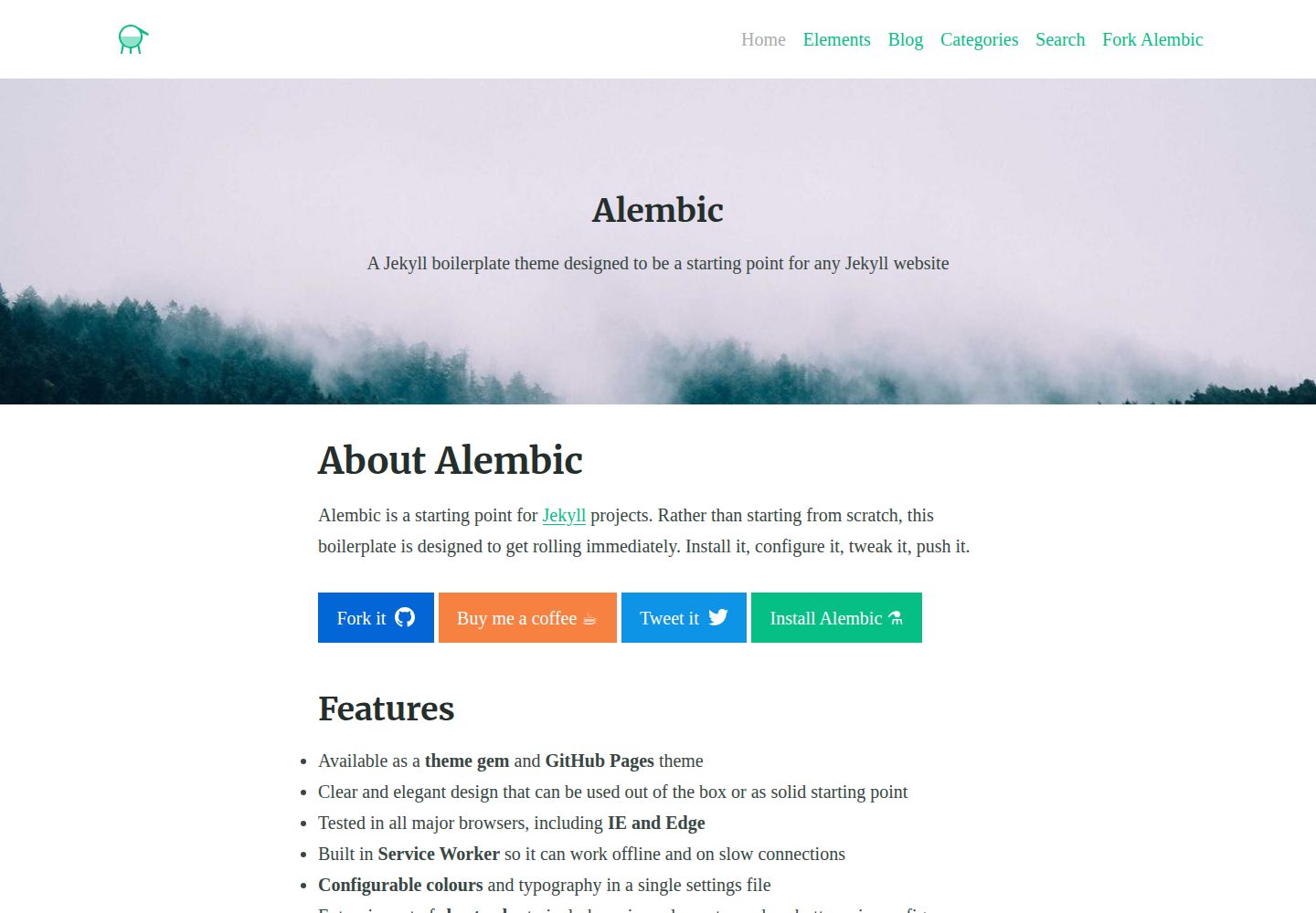 alembic 网站模板截图