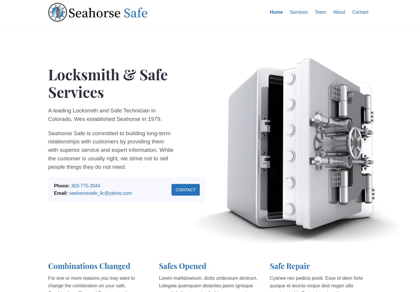 seahorse-safe 网站模板截图
