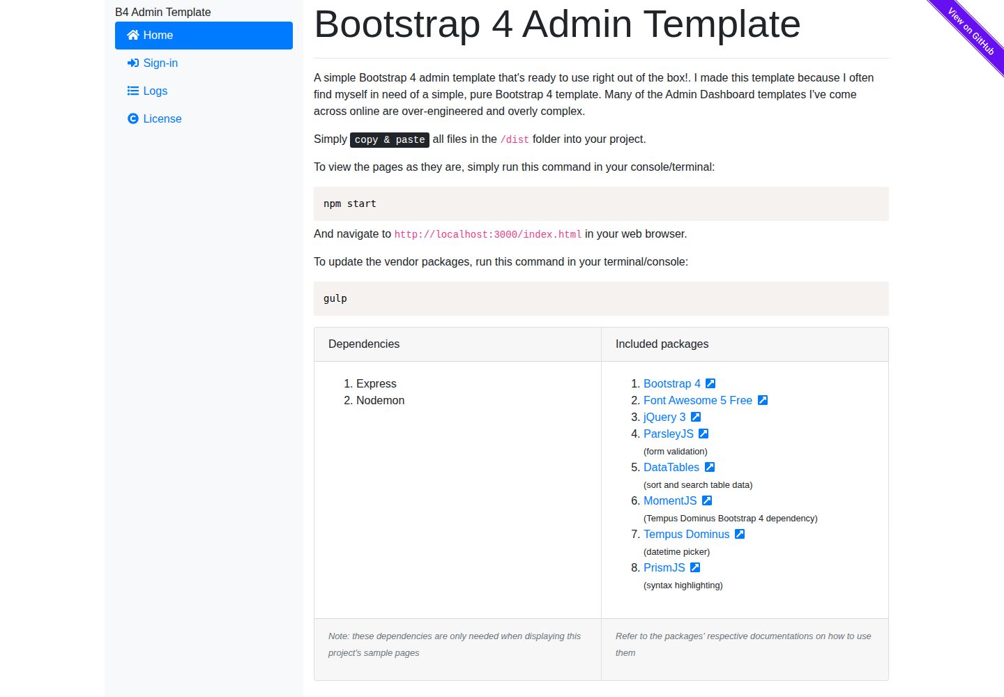 proj-b4-admin-template 网站模板截图