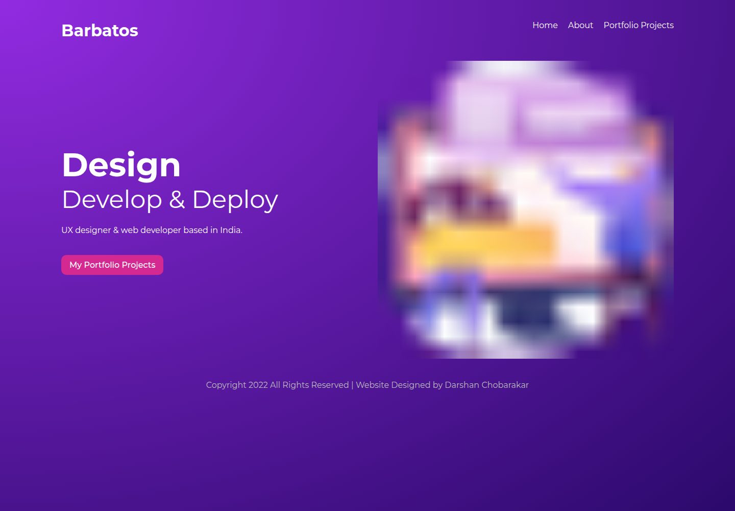 portfolio-template · 桌面端首页