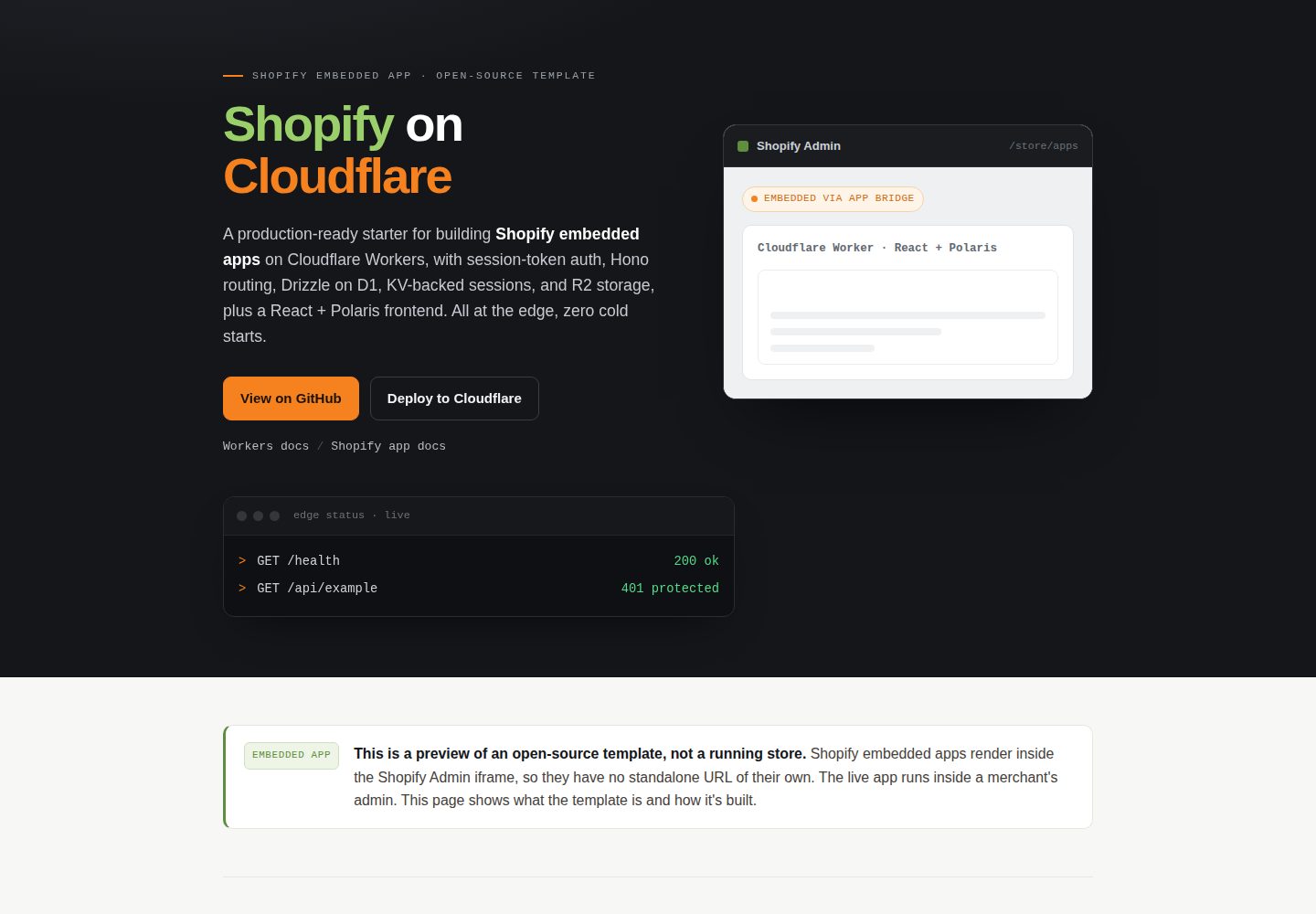 shopify-on-cloudflare 网站模板截图