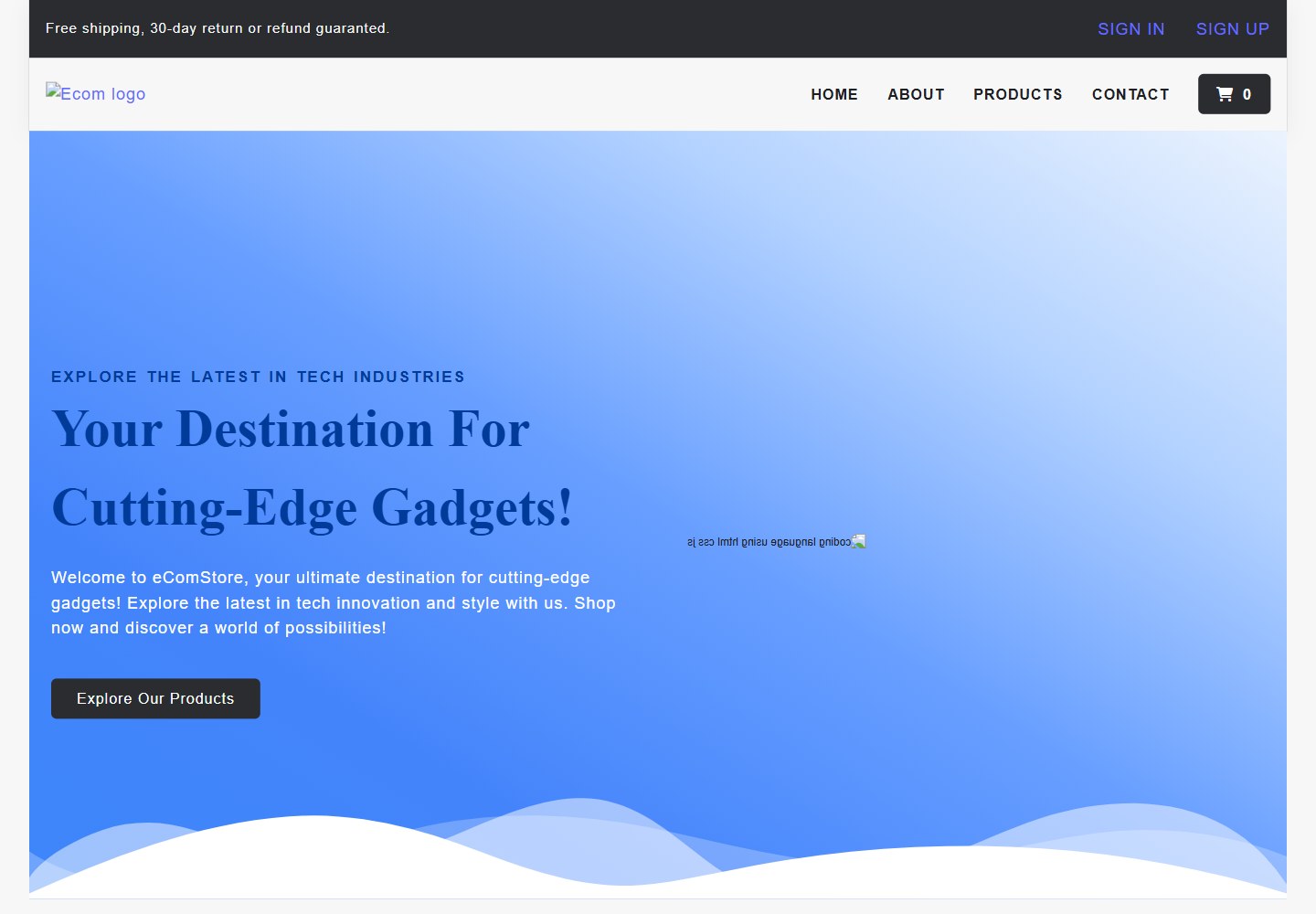 E-commerce-Website · 桌面端首页
