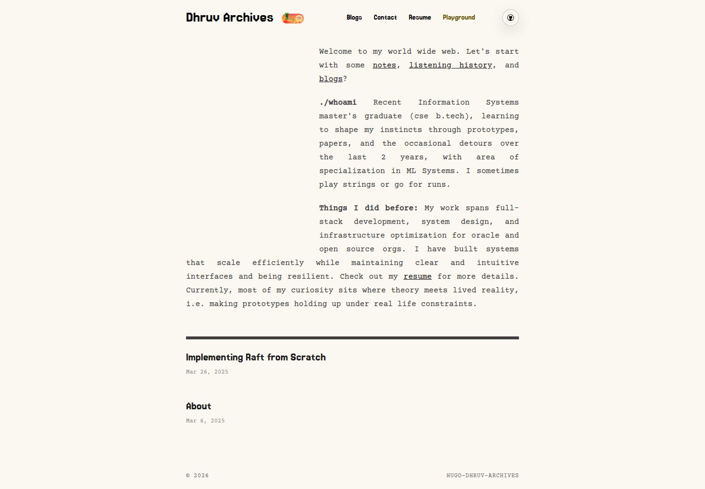 hugo-dhruv-archives-theme 网站模板截图