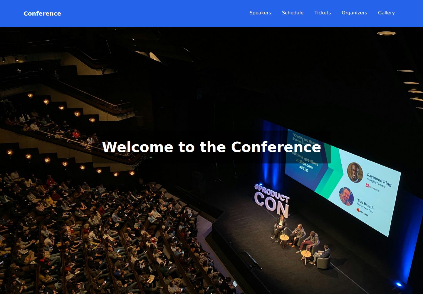 community-event-web · Desktop homepage