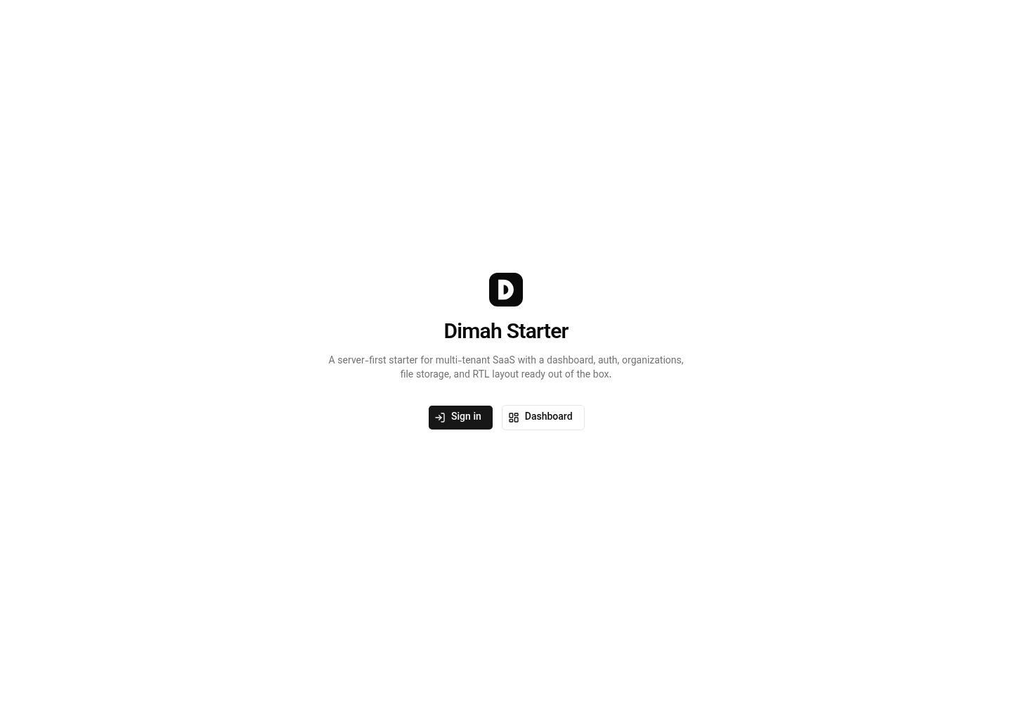 dimah-starter 网站模板截图
