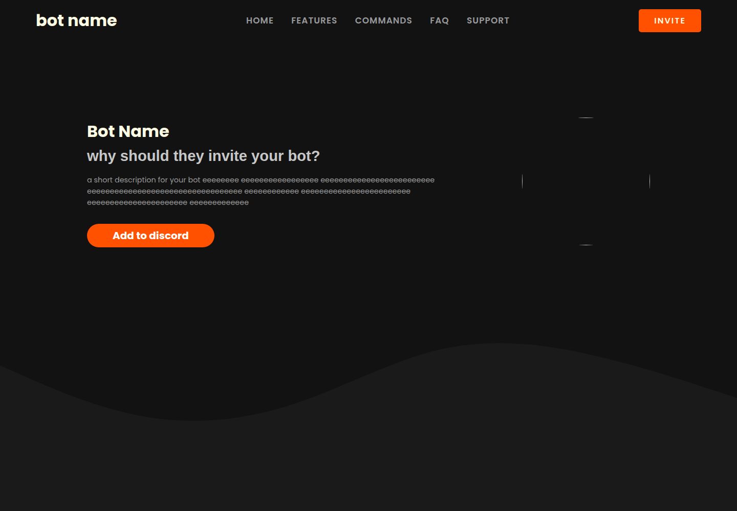 Discord-bot-website-template 网站模板截图