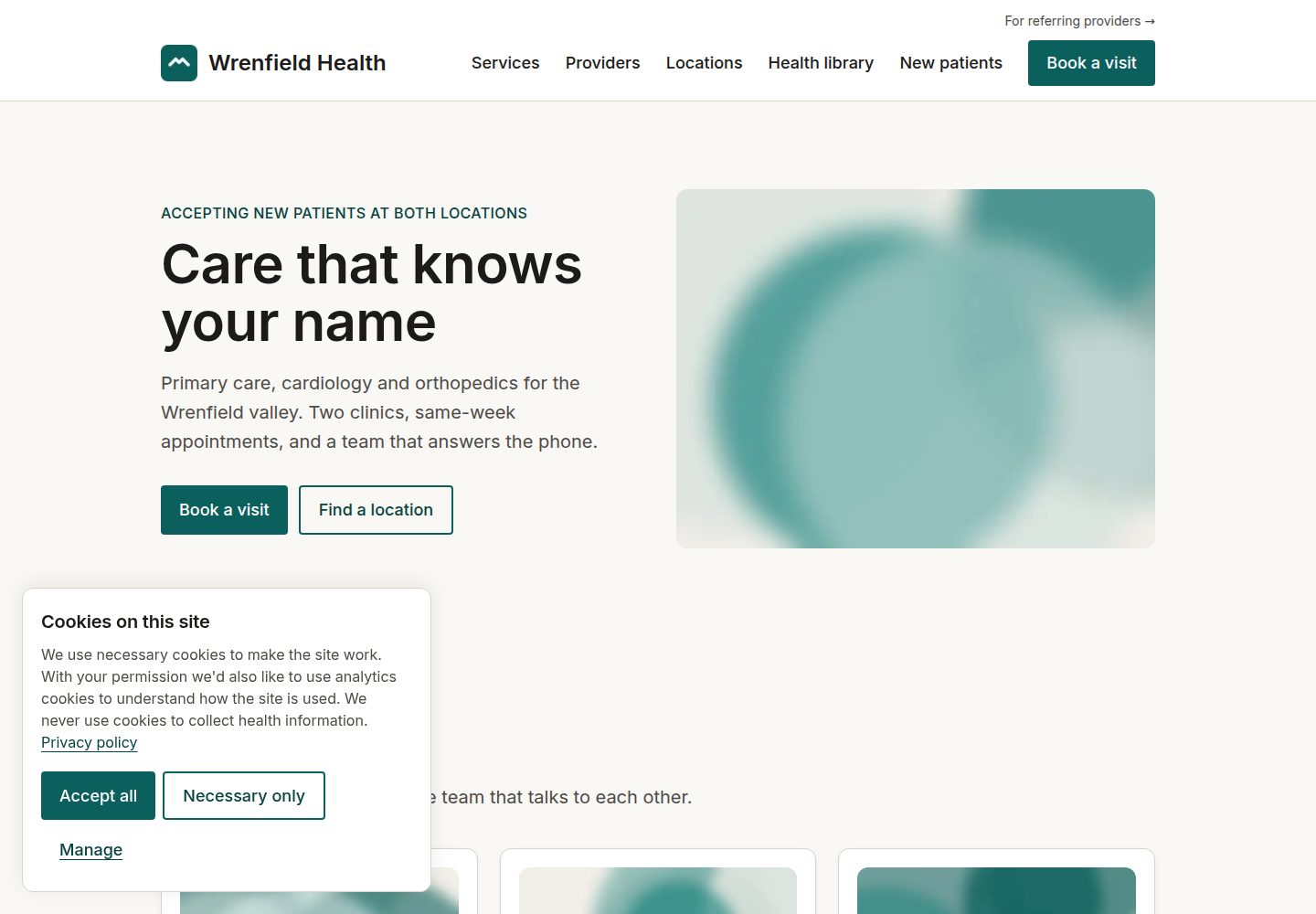 healthcare-sanity-starter · Desktop homepage