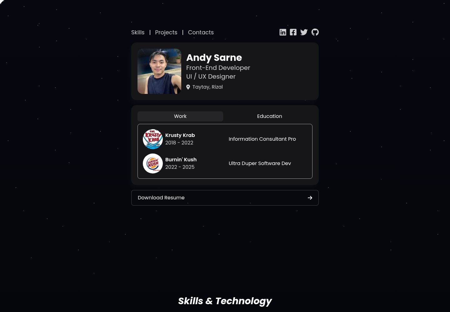 Portfolio-v2 网站模板截图