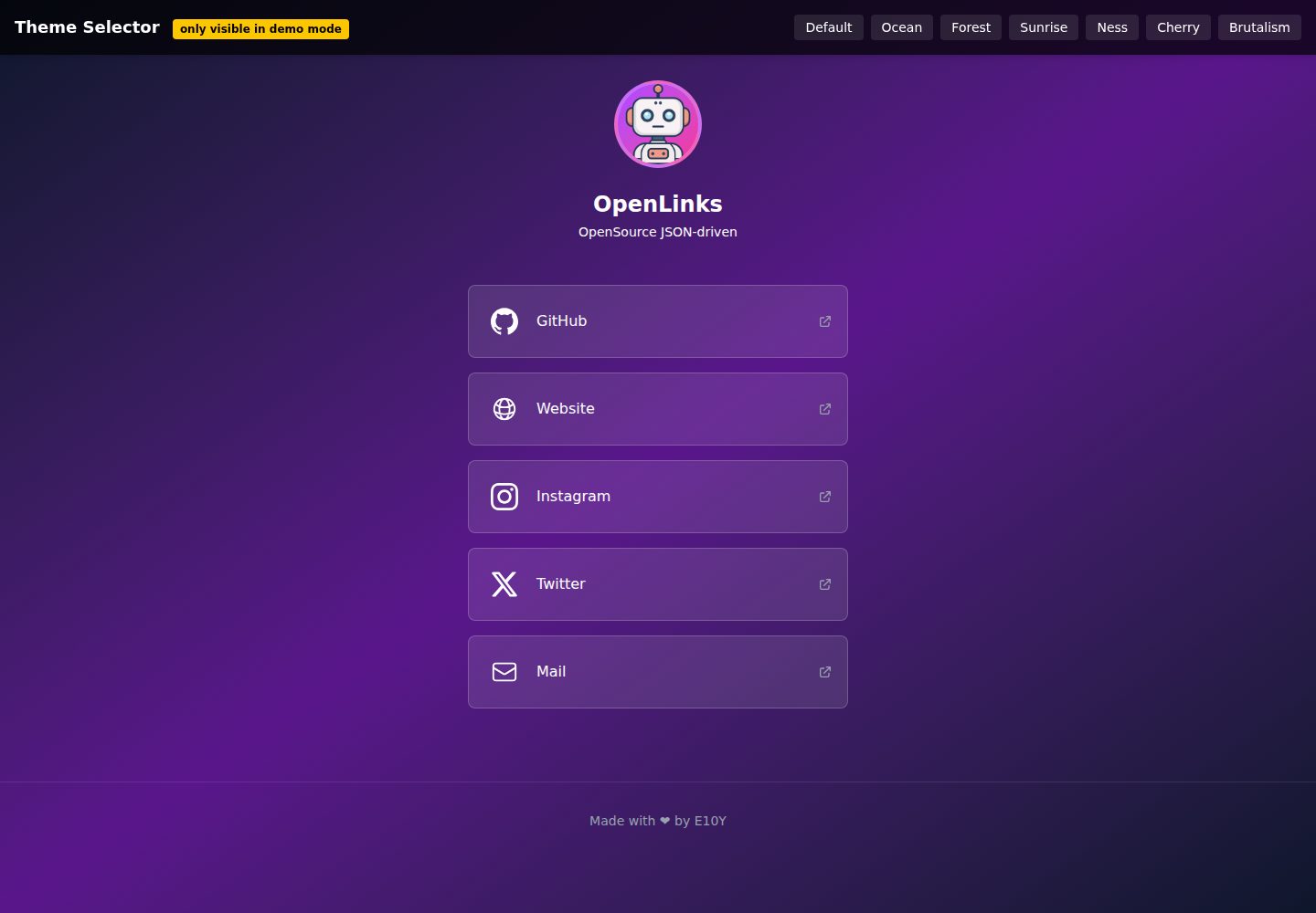 OpenLinks 网站模板截图