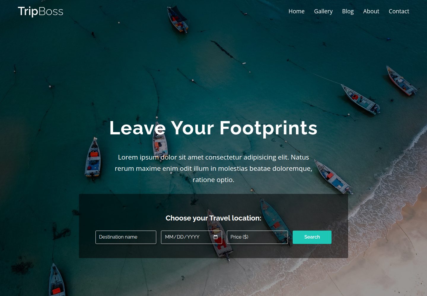 travel-template 网站模板截图