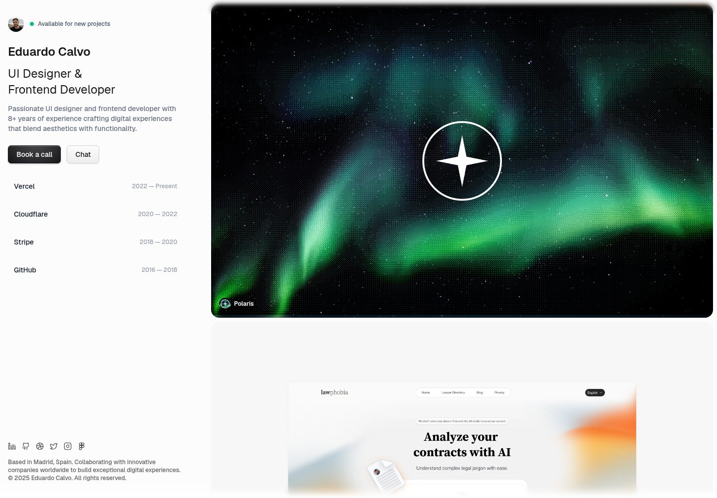 Polaris 网站模板截图