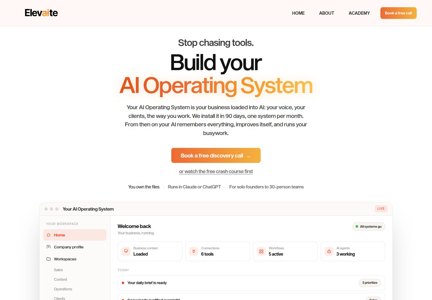 website-template · Desktop homepage