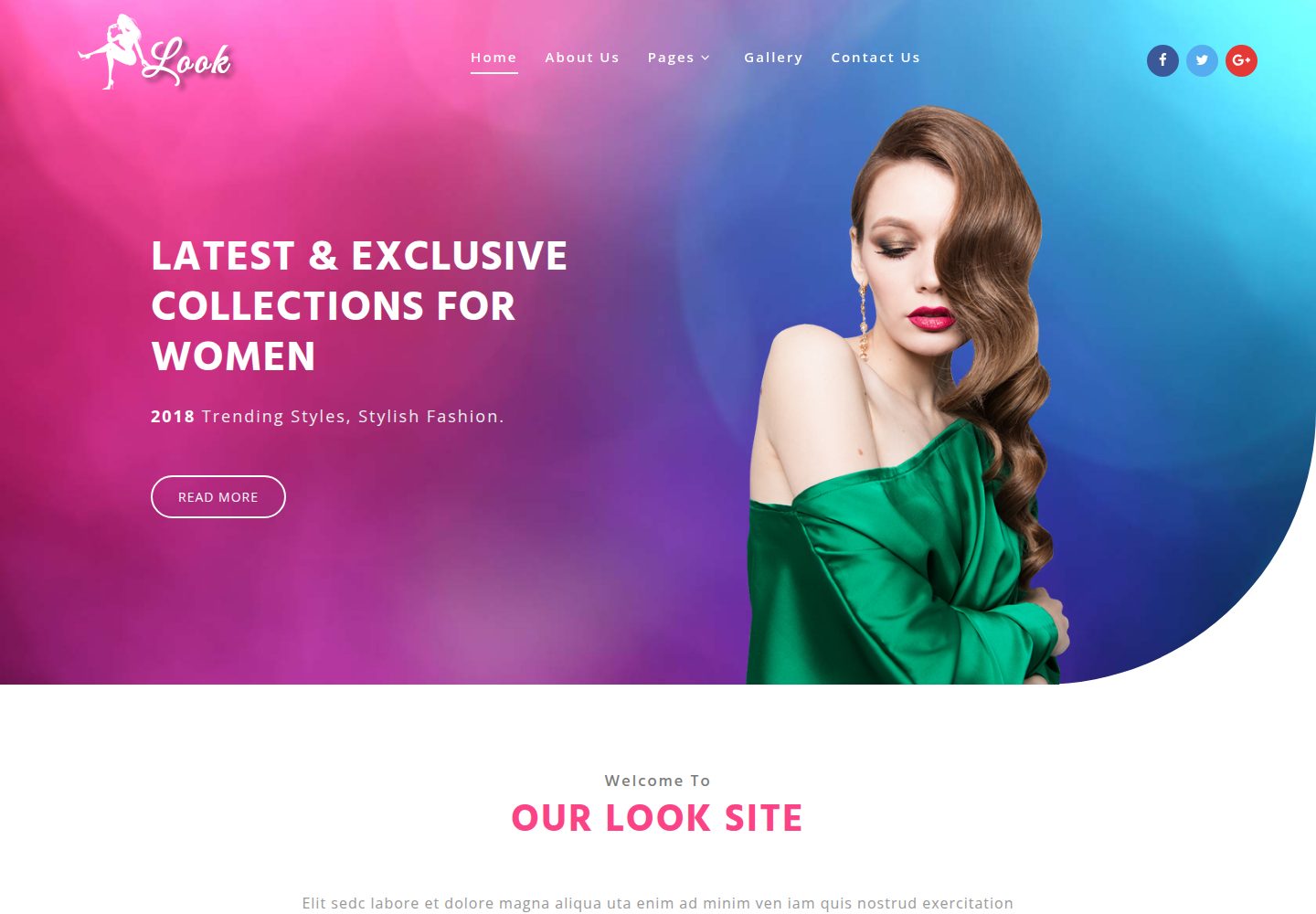 TrendyModels-Portfolio 网站模板截图