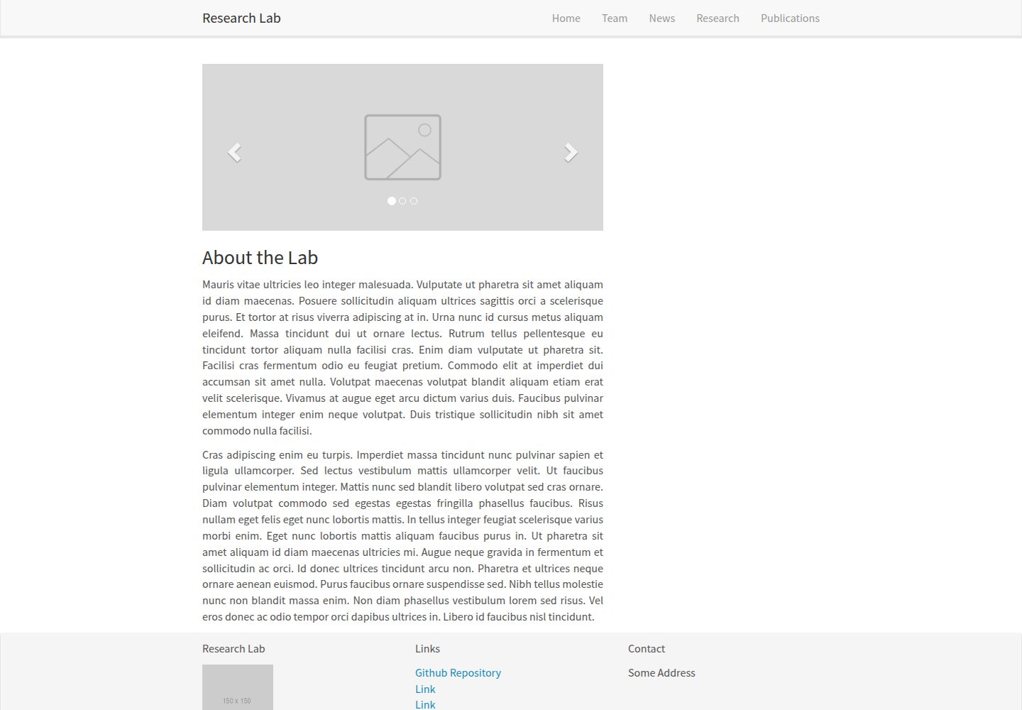 research-lab-website 网站模板截图