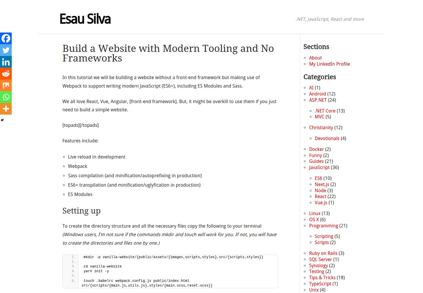 live-reload-vanilla-website-template 网站模板截图