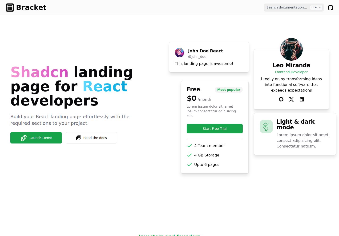 nextra-docs-template · Desktop homepage