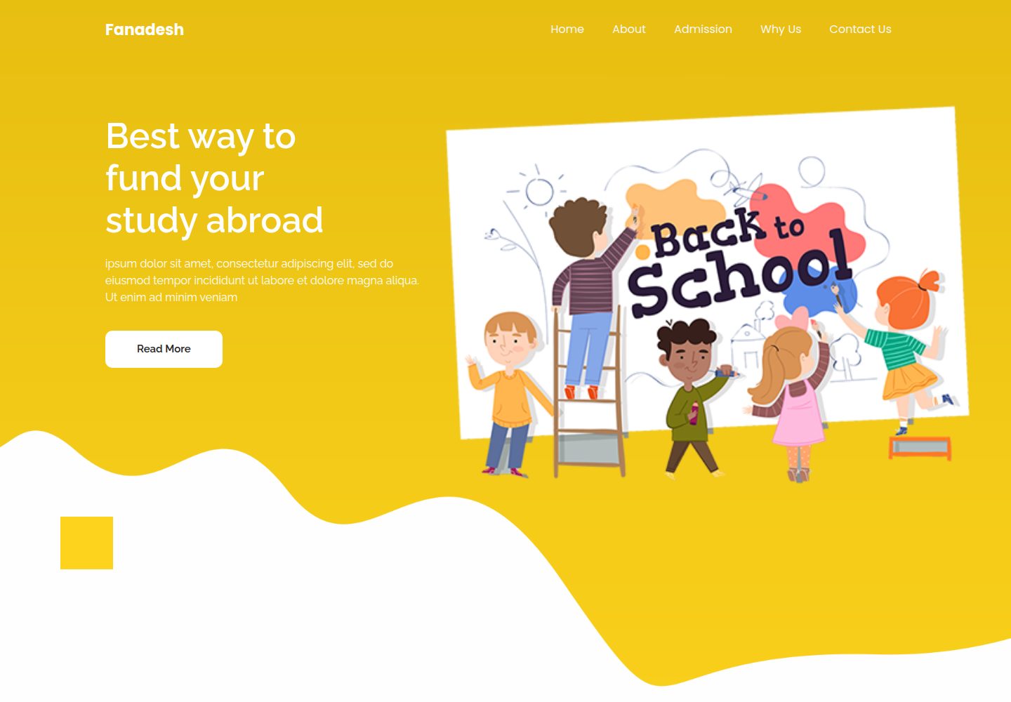 Fandesh-Website · Desktop homepage