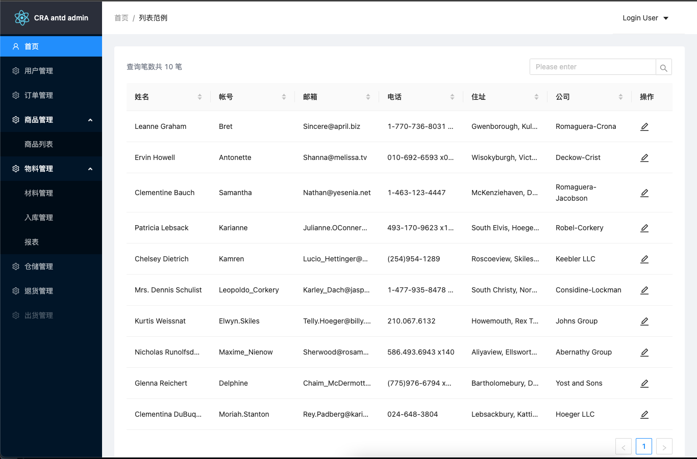 cra-template-antd-admin 网站模板截图