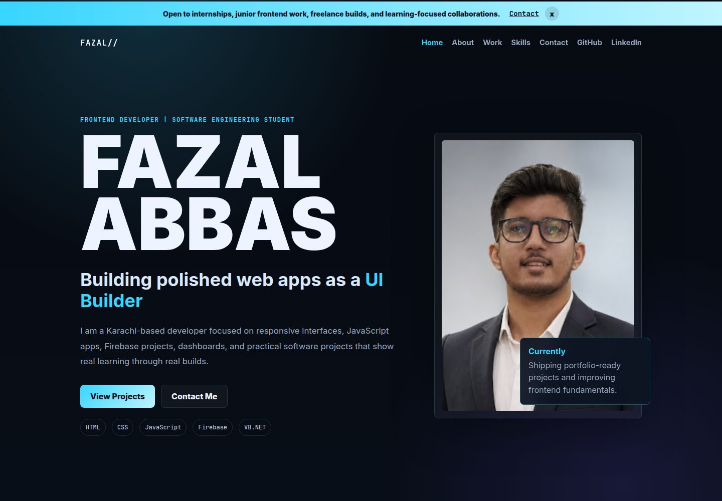 portfolio-website 网站模板截图