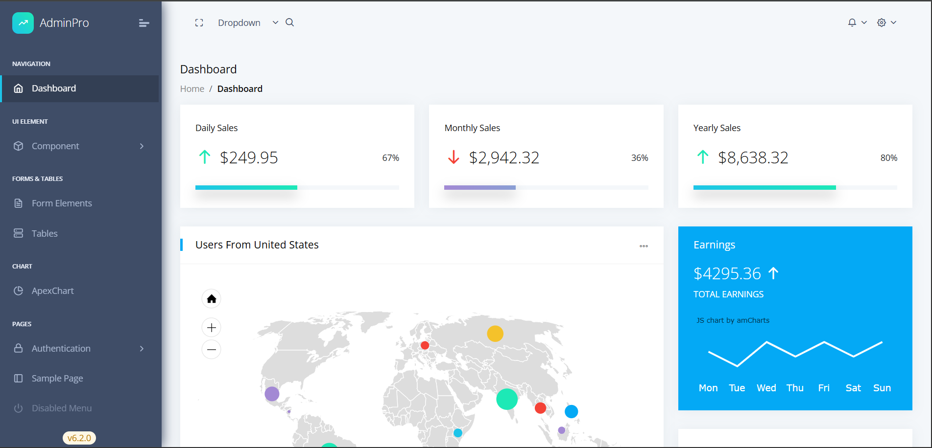 admin-pro 网站模板截图
