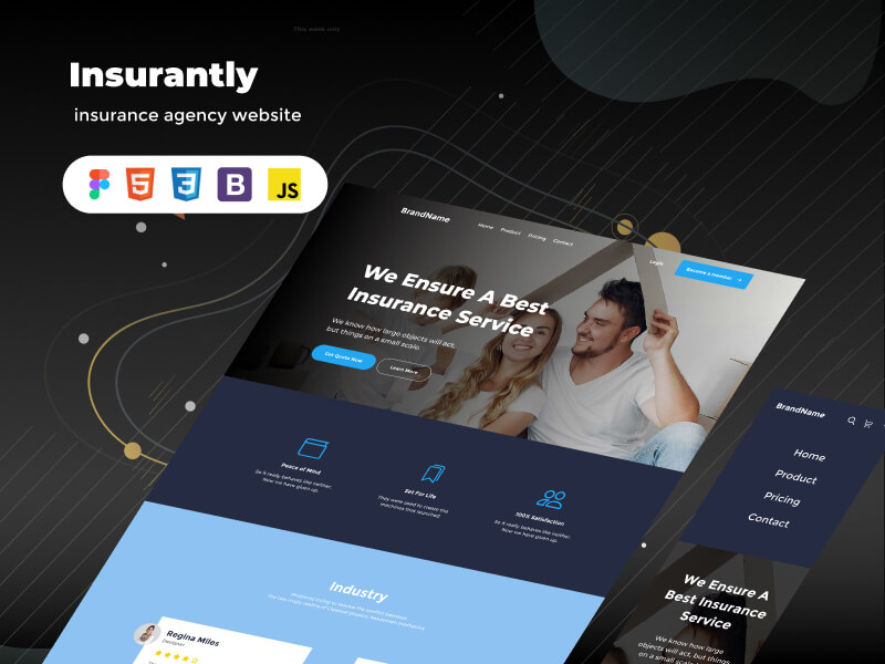 Insurantly---insurance-agency-html5-website-template 网站模板截图