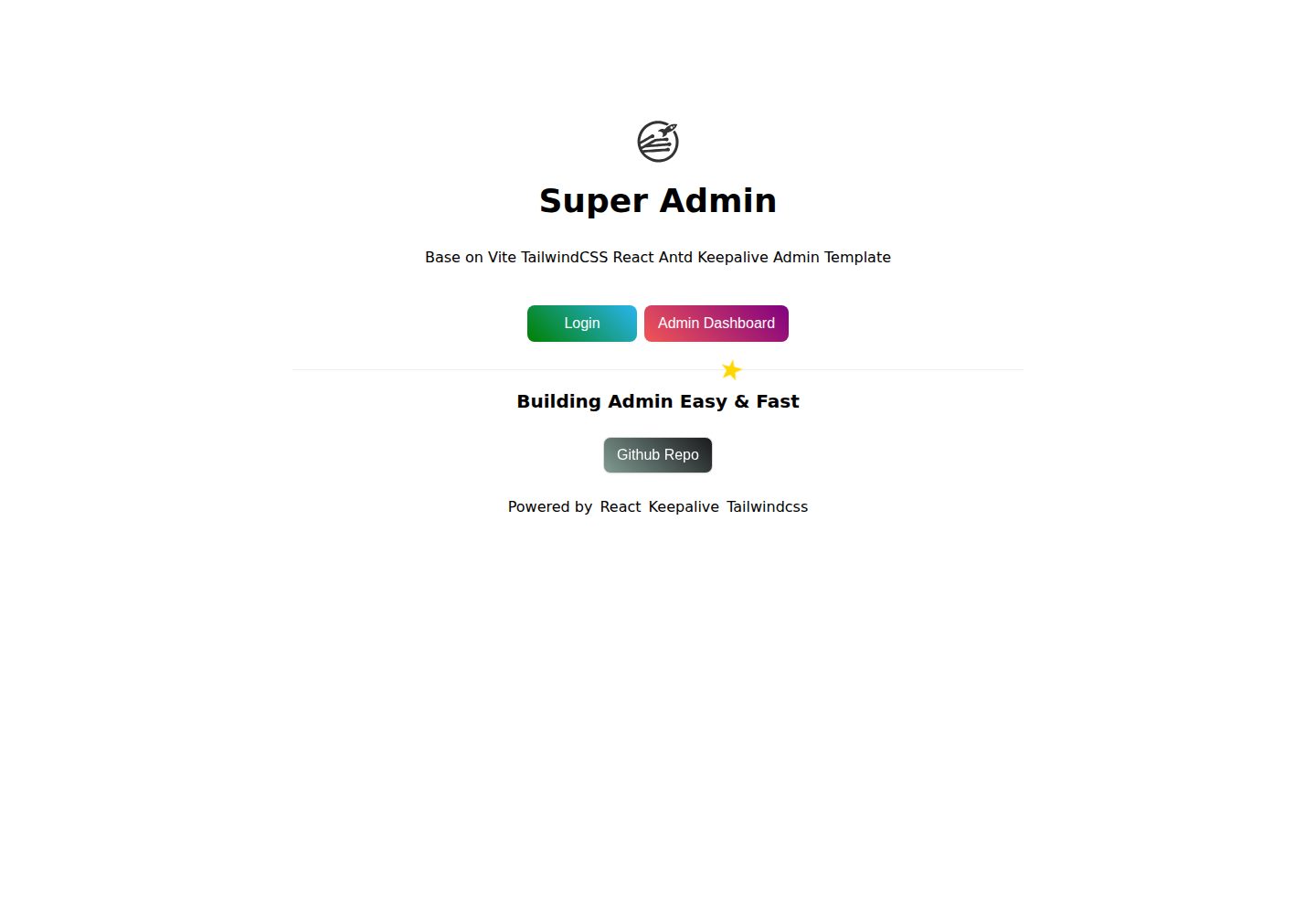 super-admin 网站模板截图