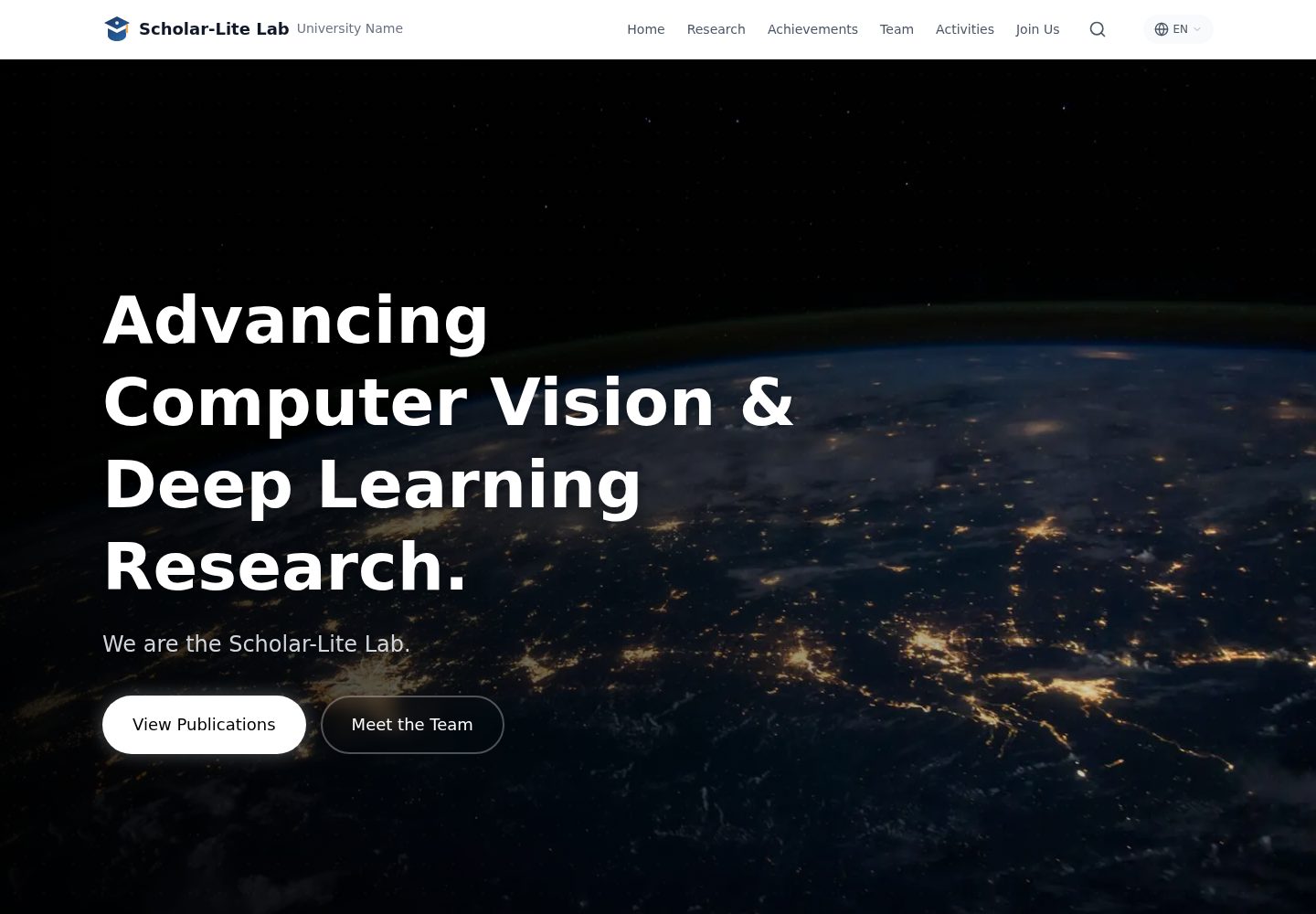 scholar-lite 网站模板截图