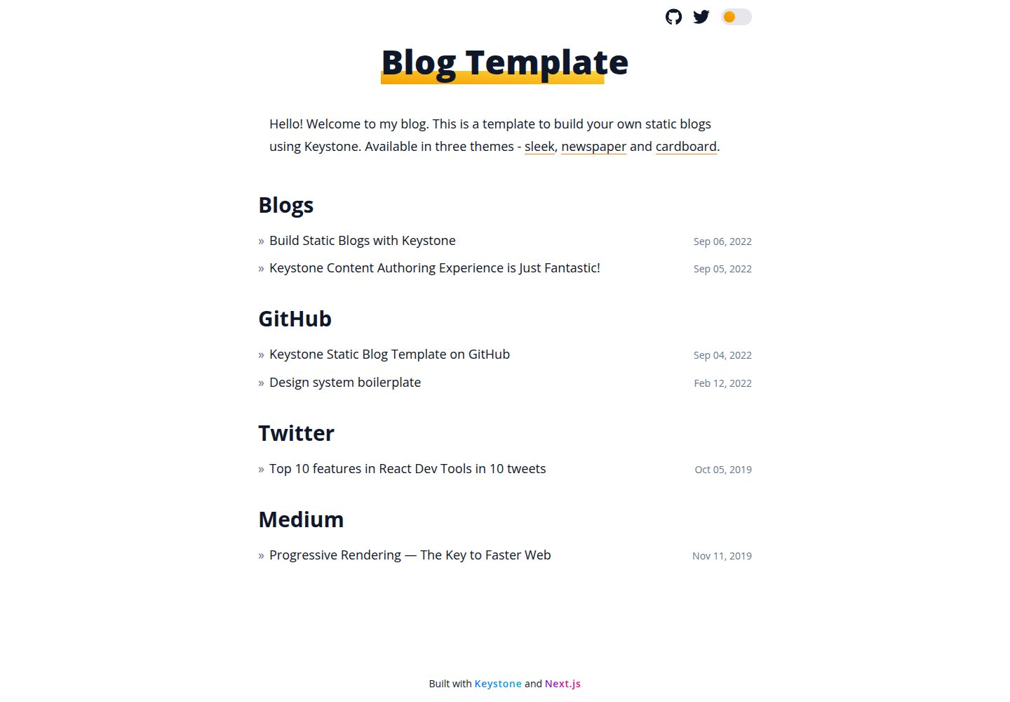 keystone-static-blog 网站模板截图