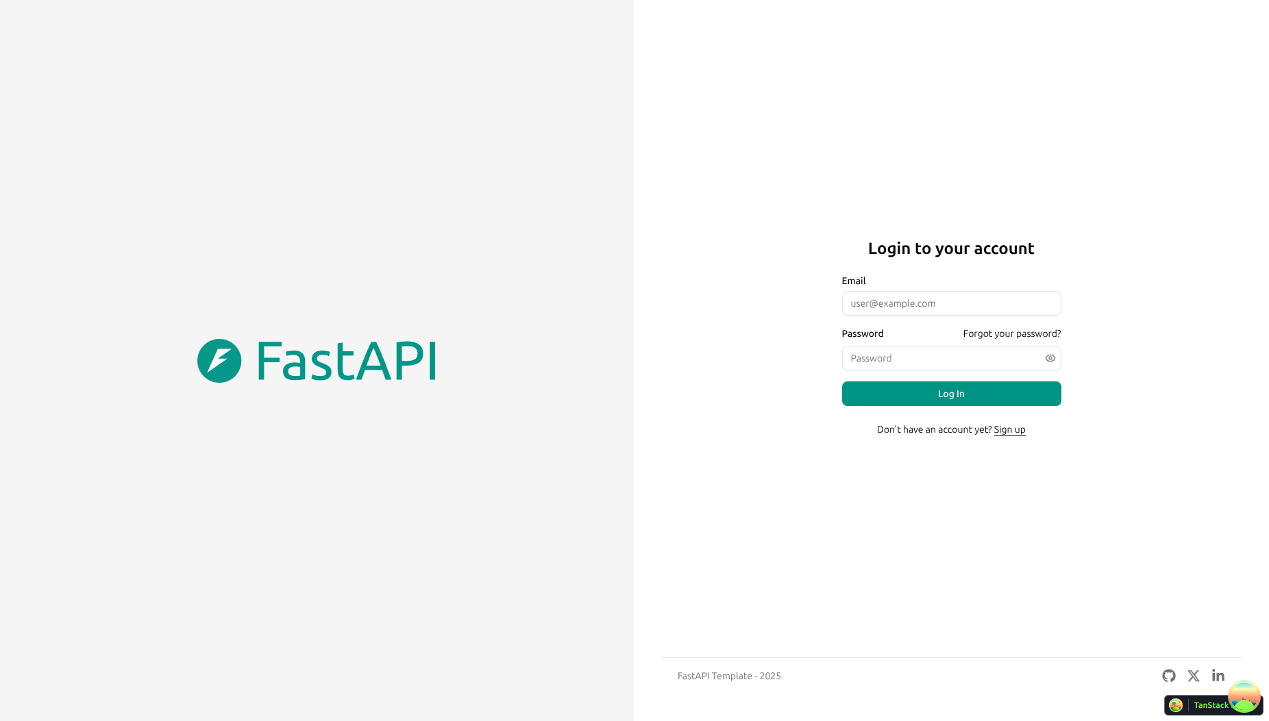 full-stack-fastapi-template 网站模板截图