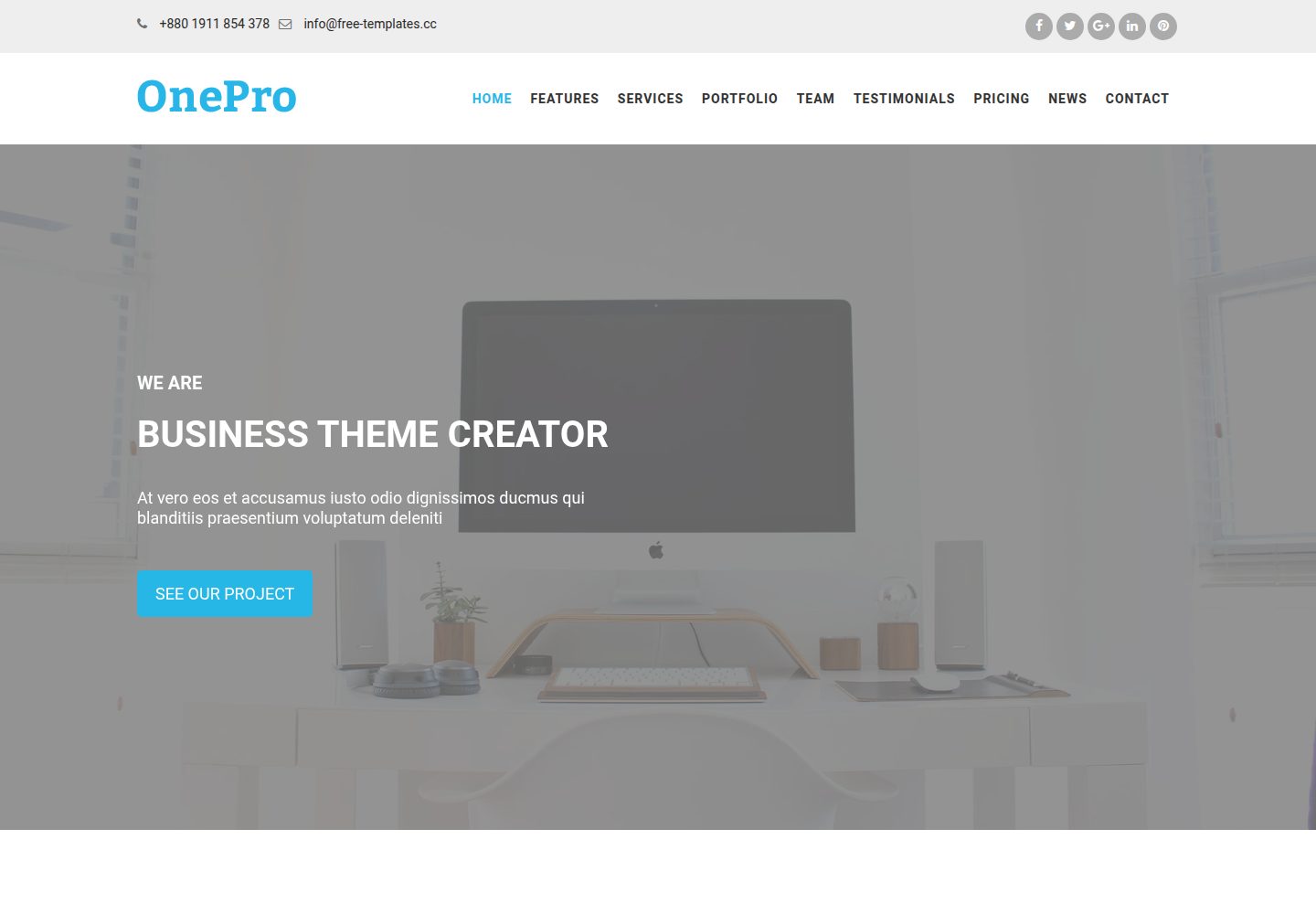 OnePro-Nextjs-Starter-Template · 桌面端首页