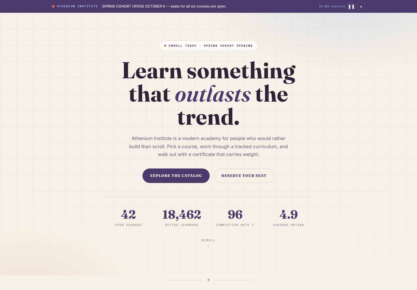 template-athenium-academia 网站模板截图