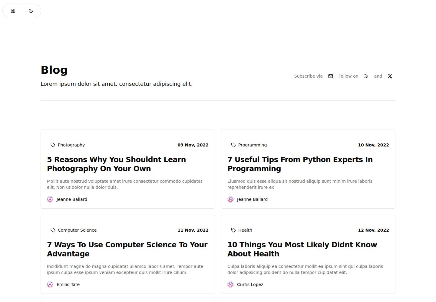 blogify 网站模板截图