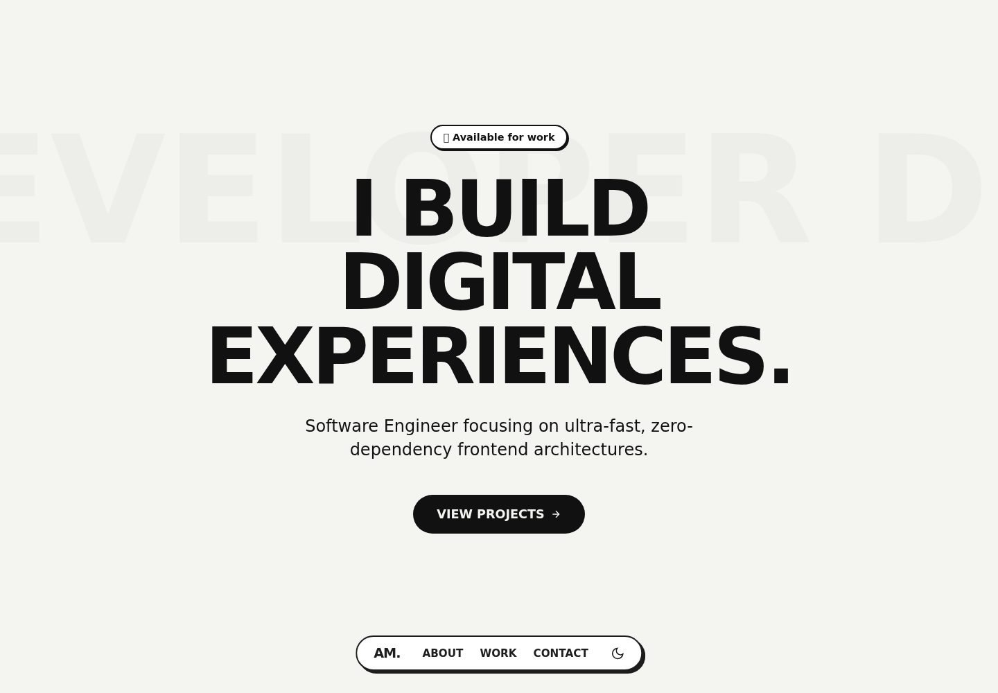 Demo-Portfolio-HTML · 桌面端首页