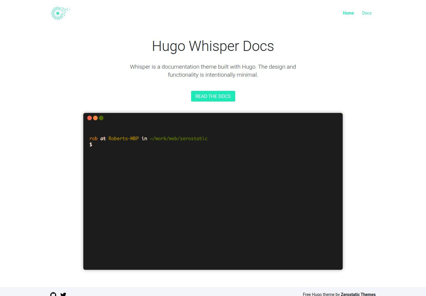 portfolio-hugo-whisper-theme 网站模板截图