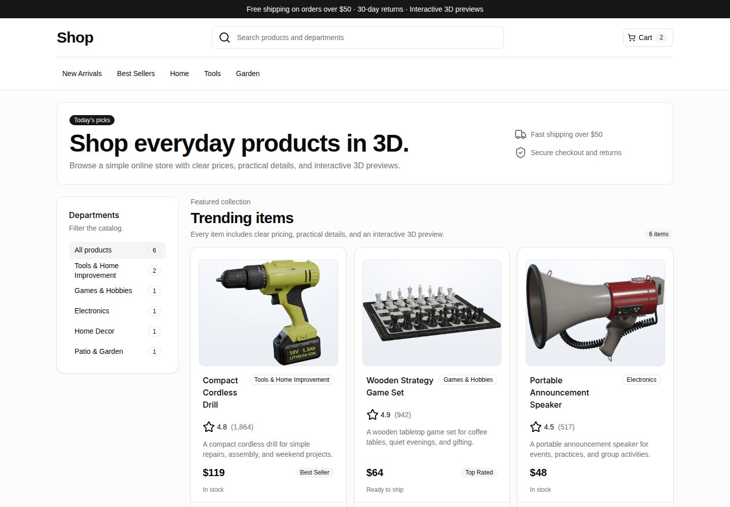 webspatial-shop 网站模板截图