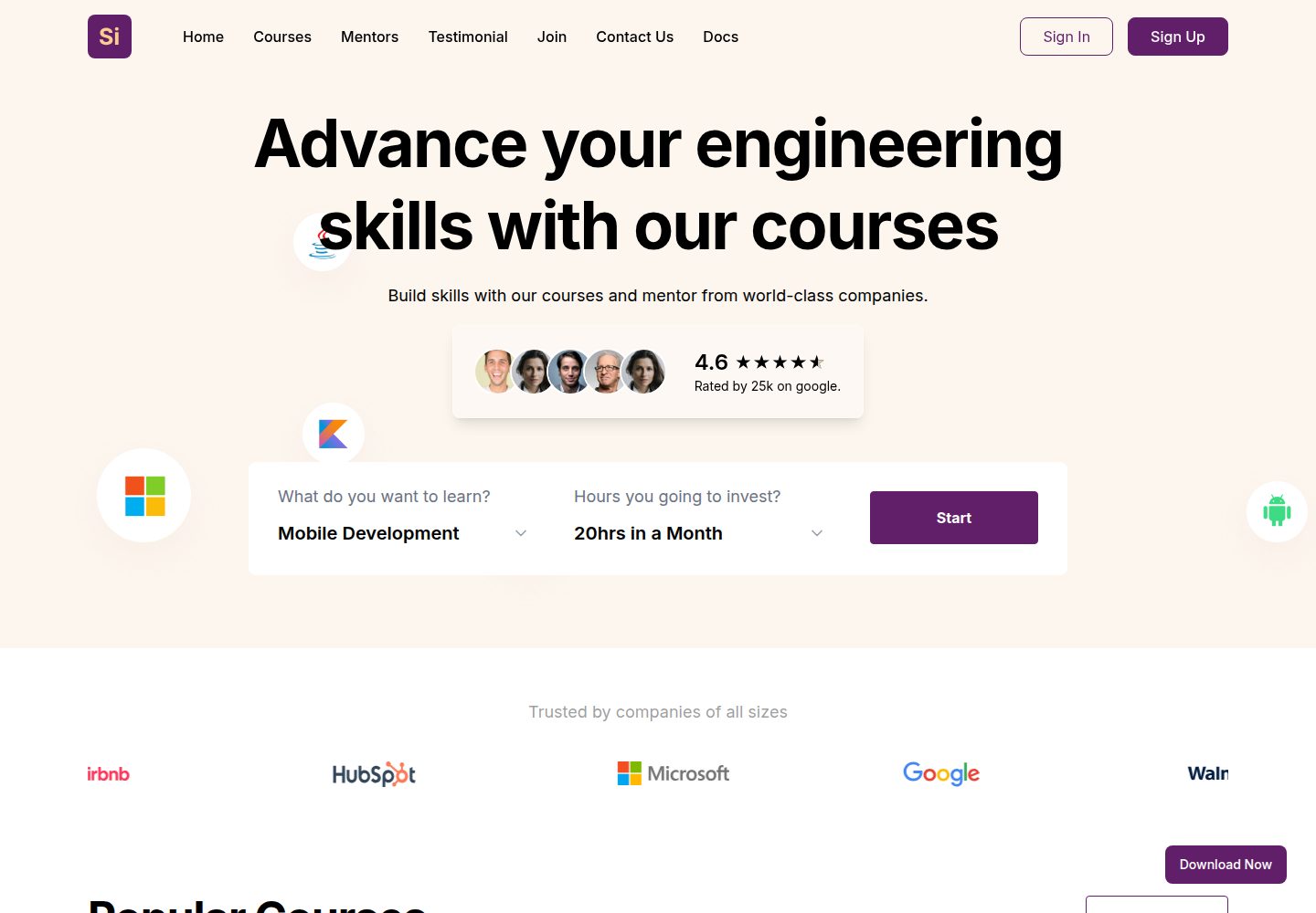 si-educational-nextjs 网站模板截图