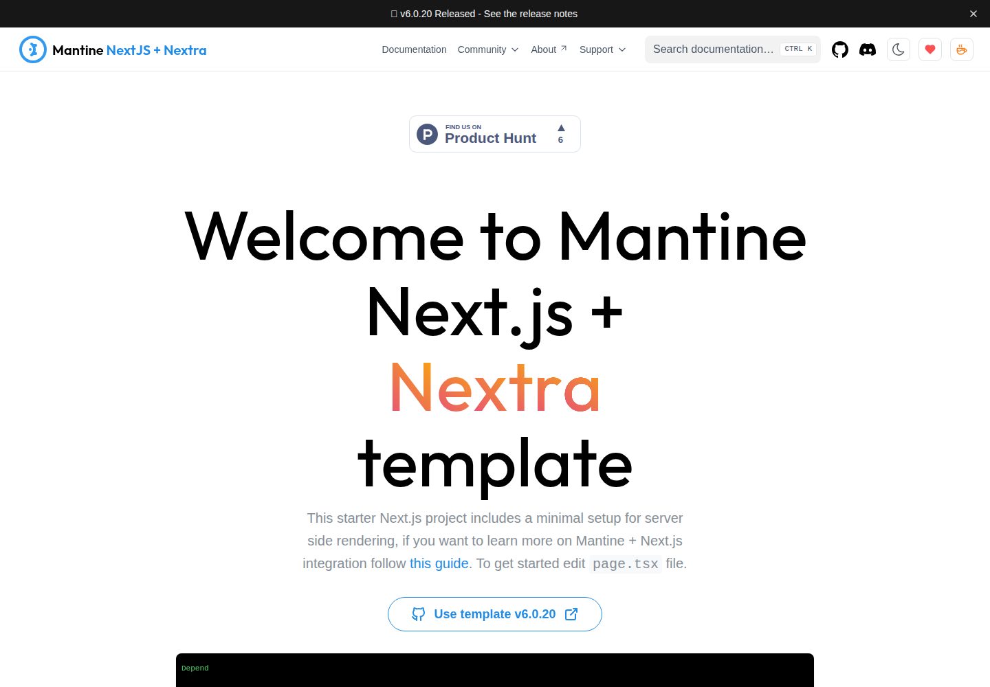 next-app-nextra-template 网站模板截图