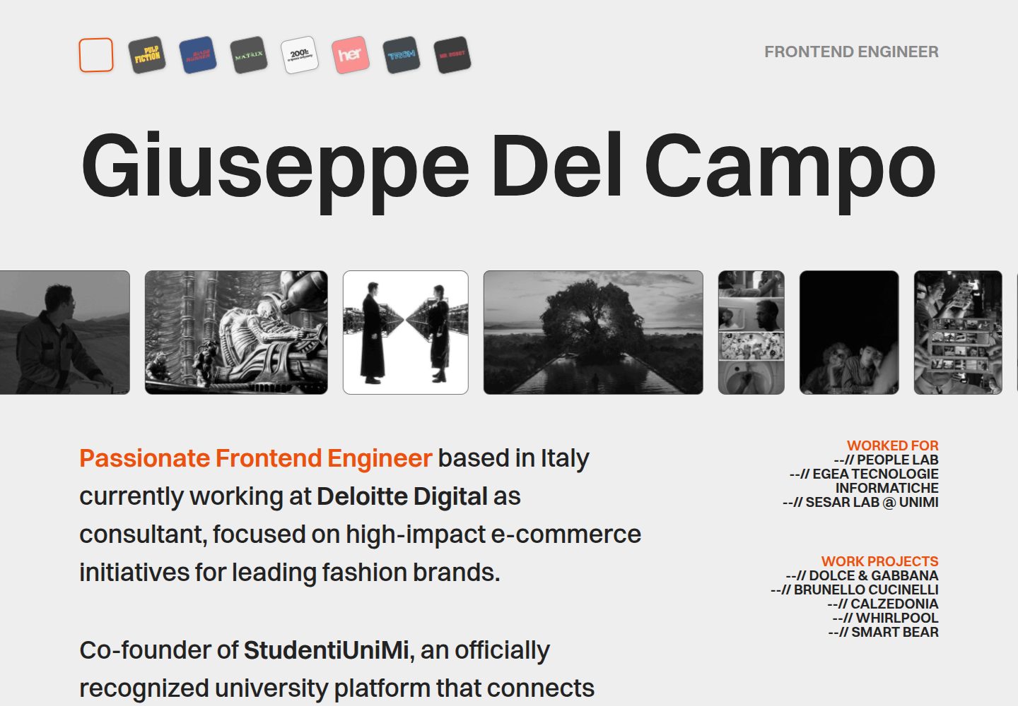 pulpfolio · Desktop homepage