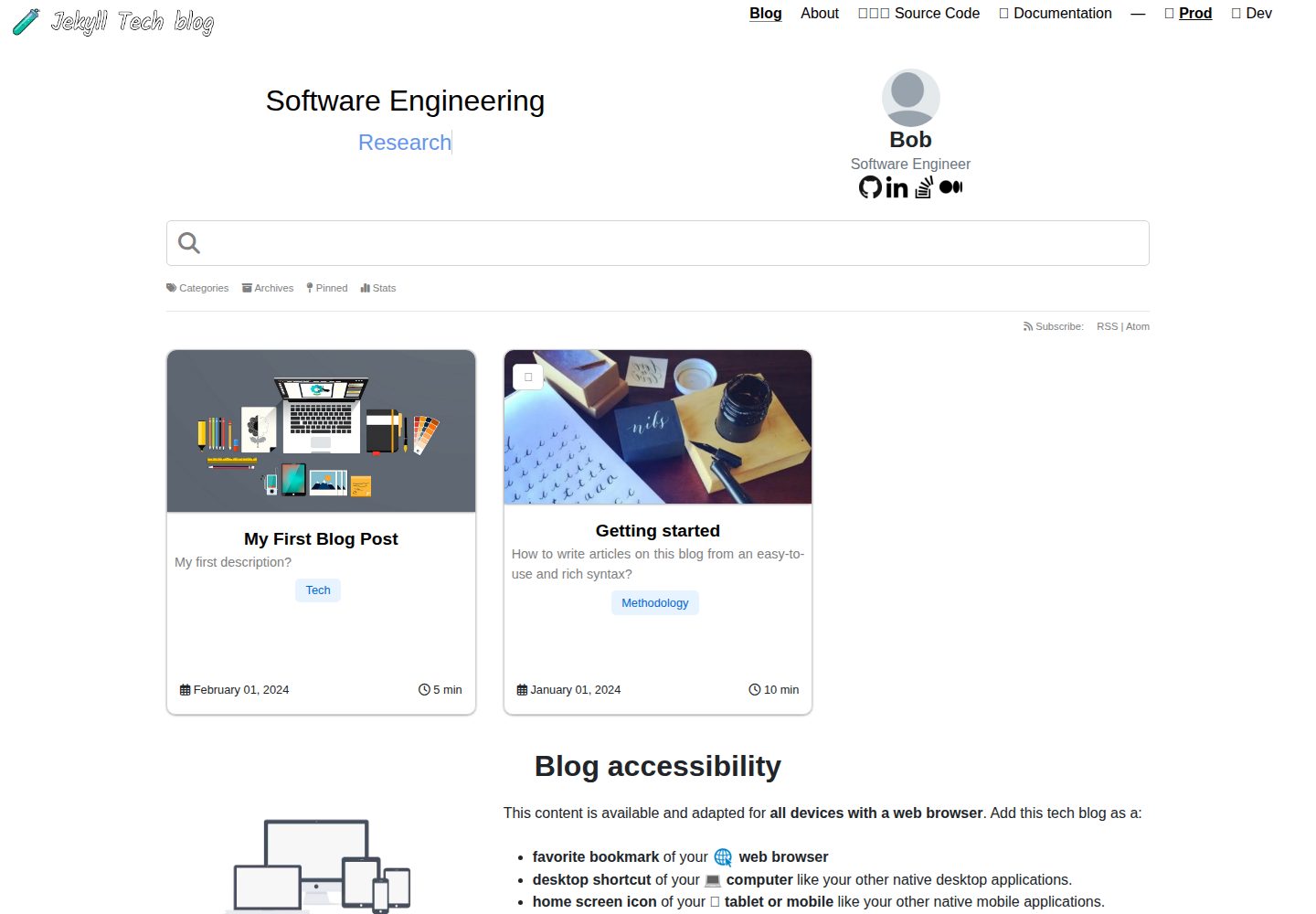 jekyll-tech-blog 网站模板截图