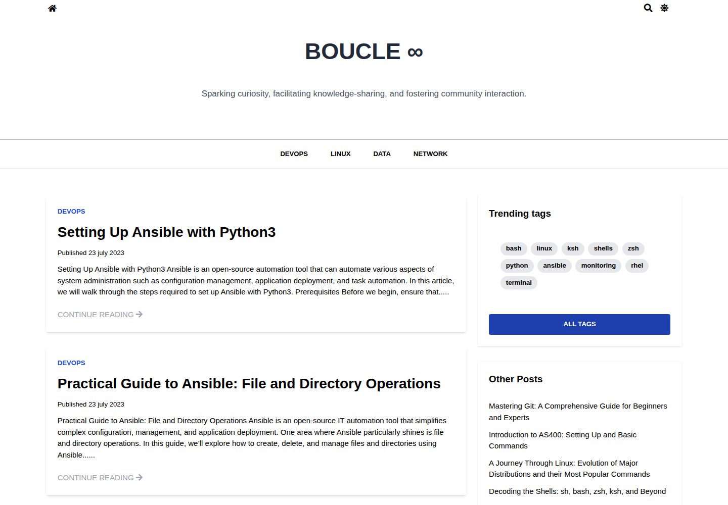 boucle 网站模板截图