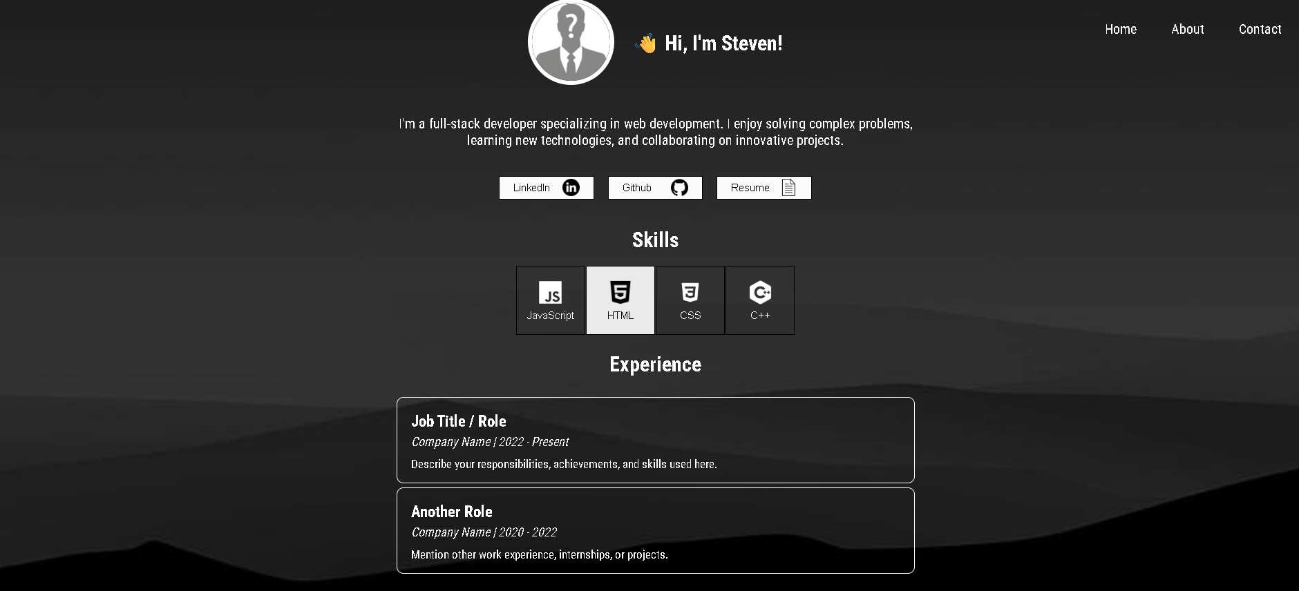Portfolio_site_template 网站模板截图