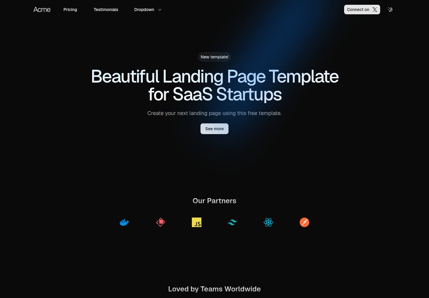 saas-landing-template 网站模板截图