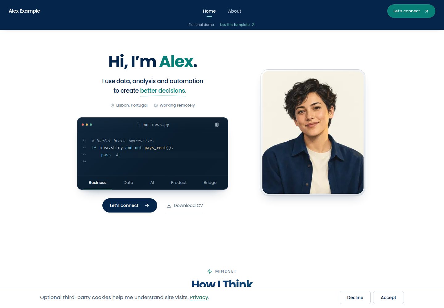 career-portfolio-template 网站模板截图