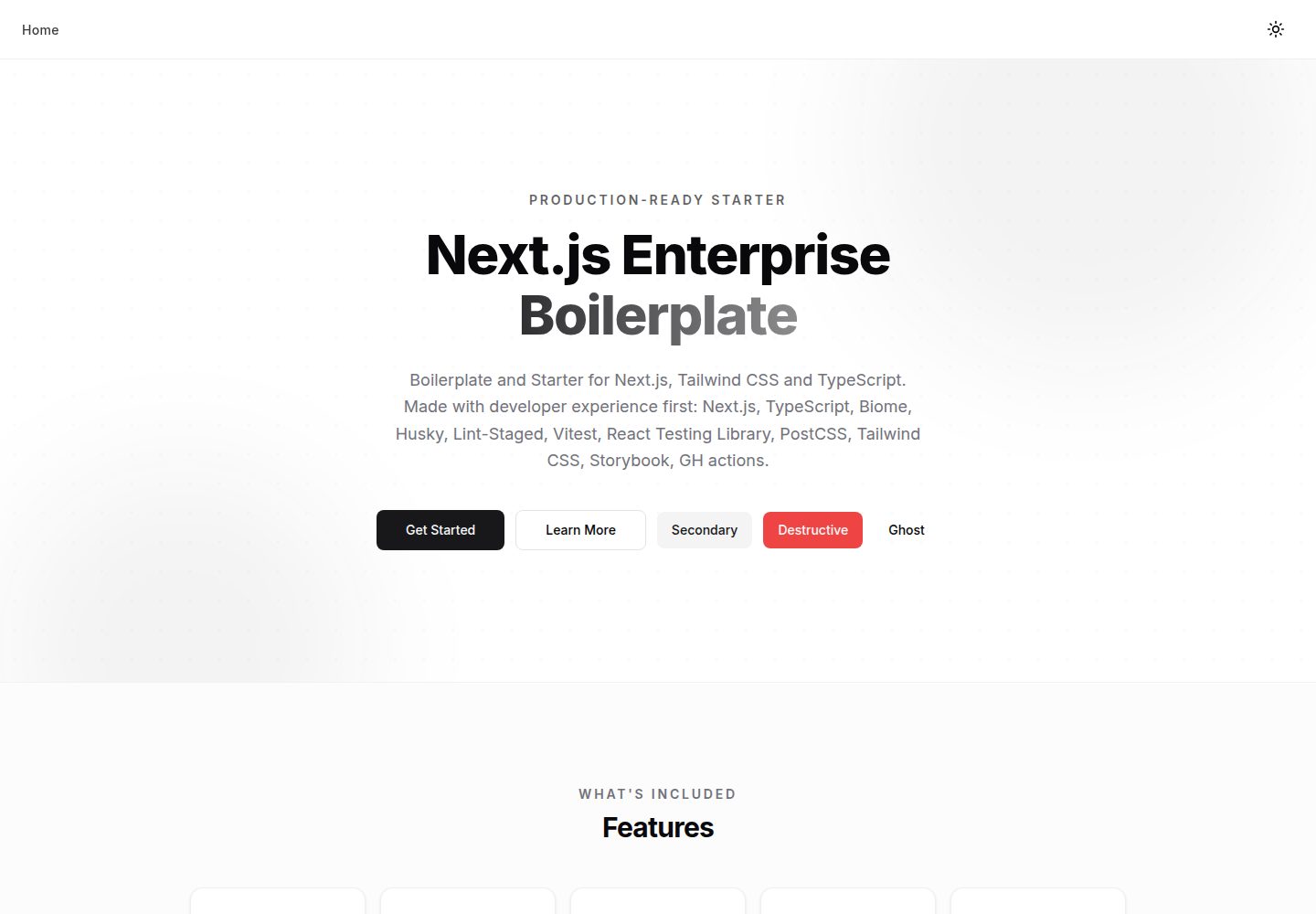 nextjs-boilerplate 网站模板截图
