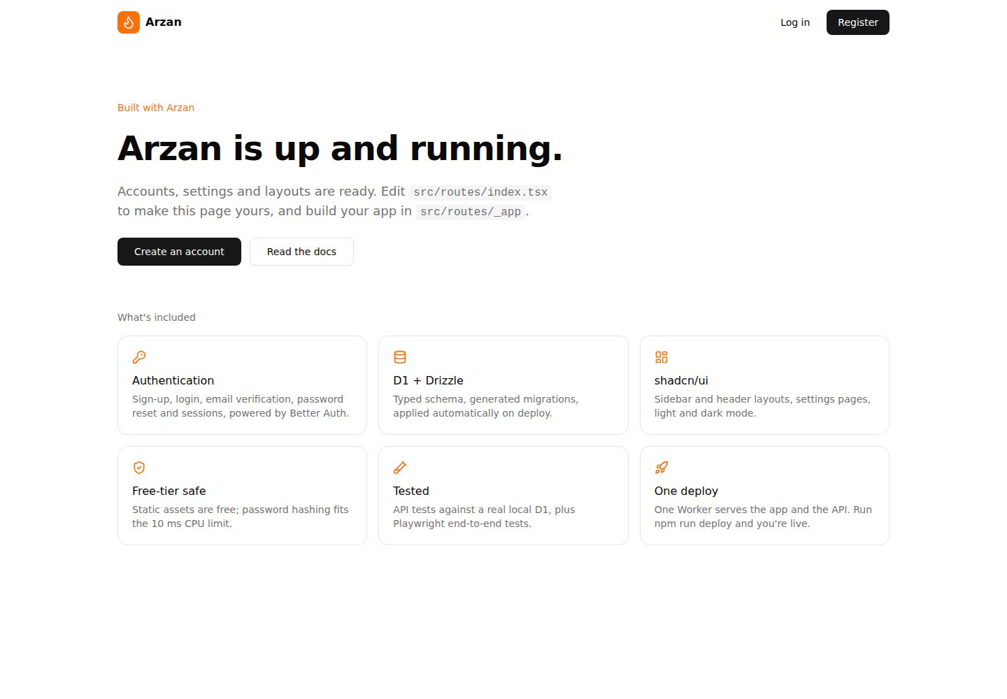 arzan 网站模板截图