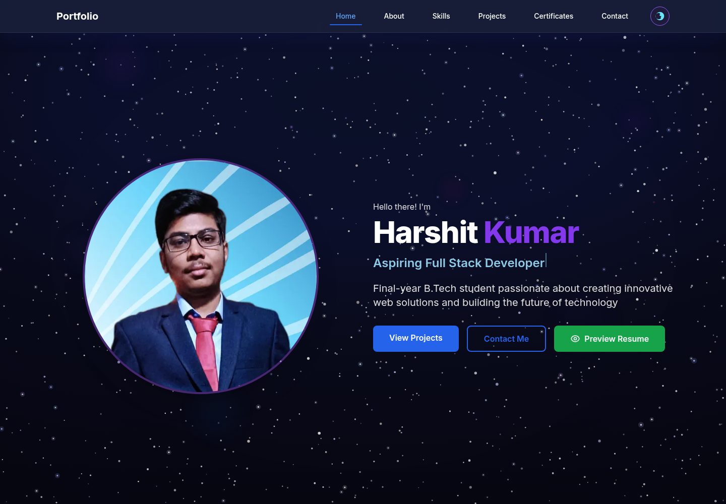 My_Portfolio · 桌面端首页