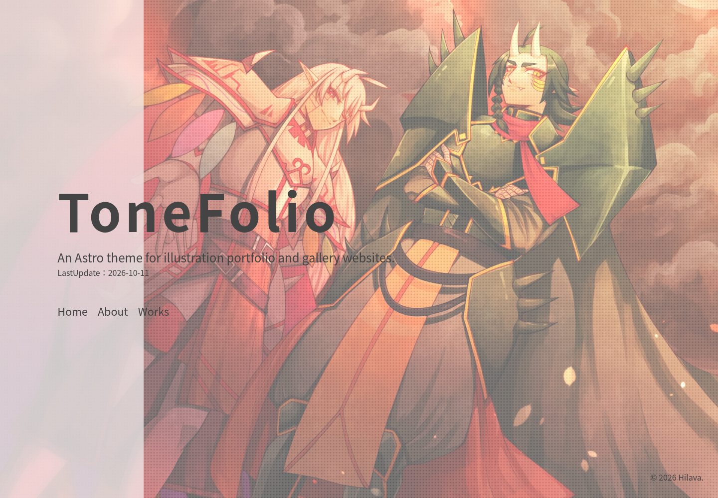 tonefolio 网站模板截图