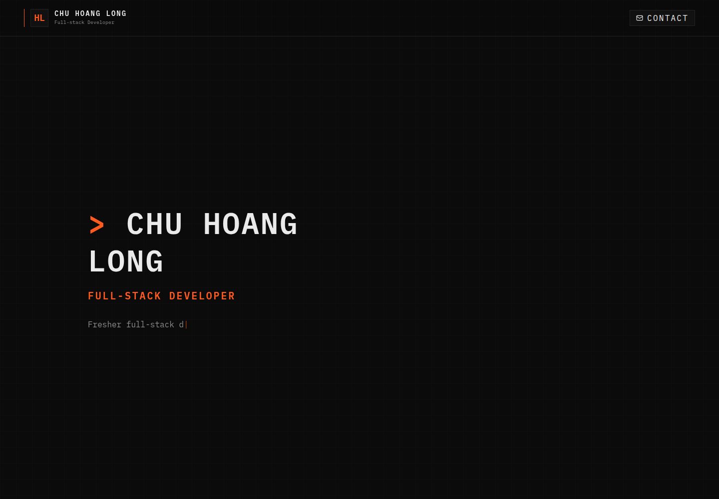 developer-portfolio · Desktop homepage